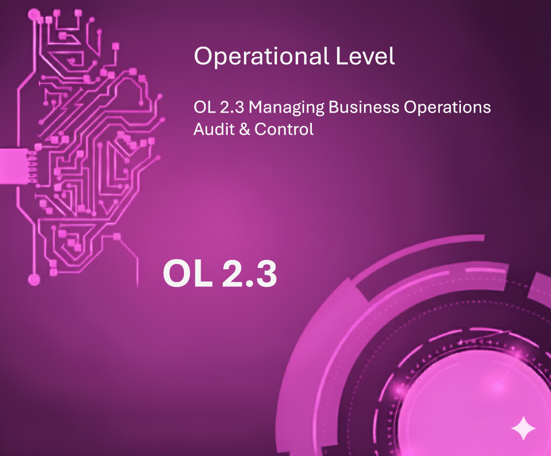 OL 2.3 Managing Business Operations & Audit & Control 
